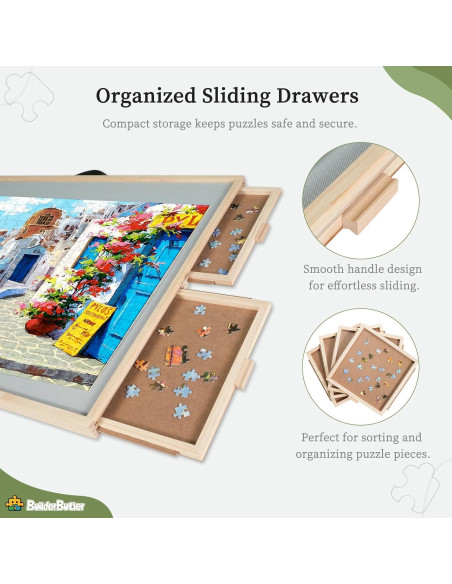 Mesa de Rompecabezas Portátil BuilderButler 1500 Piezas 87x64cm