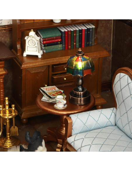 Lámpara de Mesa de Mosaico iLAND 1:12 con Batería LED Lámpara de Mesa de Mosaico iLAND 1:12 con Batería LED