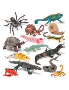14 Figuras de Animales Reptiles Zoopal - Juguetes Educativos