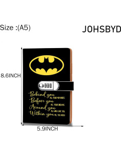 Cuaderno de Combinación de Cerradura de Cuero JOHSBYD 200 Páginas 2