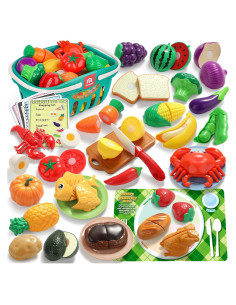 Juego de Cocina Imaginativo Coogam 25 Piezas Frutas y Verduras