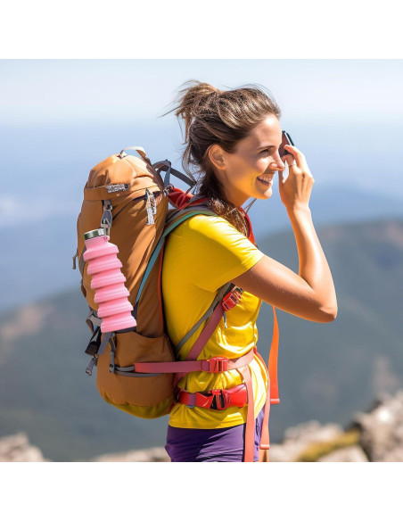 Botella de Agua Plegable YCT 500ml Silicona Reutilizable