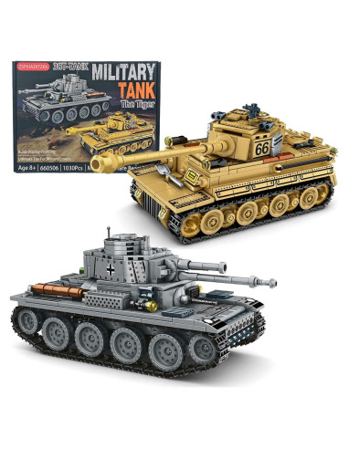 Juego de Construcción de Tanques Tigre I y 38(t) ZSFHJAZKTZKX