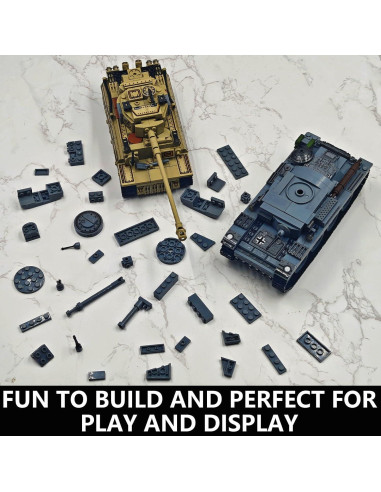 Juego de Construcción de Tanques Tigre I y 38(t) ZSFHJAZKTZKX