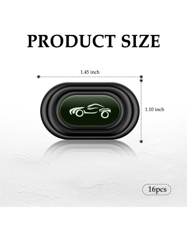 16 Amortiguadores de Puerta de Coche Stacool - Silicona Luminoso