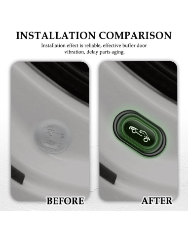 16 Amortiguadores de Puerta de Coche Stacool - Silicona Luminoso