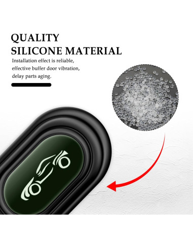 16 Amortiguadores de Puerta de Coche Stacool - Silicona Luminoso