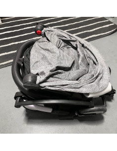 Barra de Parachoques para Cochecito BBZ Yoyo/Yoya - Cuero PU Negro 2