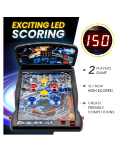 Juego de Pinball New Era Negro - Máquina Interactiva 53 cm 2