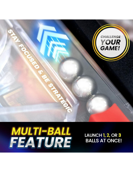 Juego de Pinball New Era Negro - Máquina Interactiva 53 cm