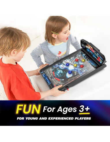 Juego de Pinball New Era Negro - Máquina Interactiva 53 cm