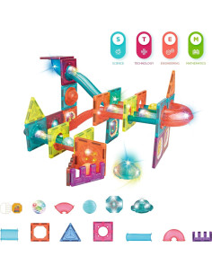 Contixo Juguetes de Construcción STEM - 65 Piezas Azulejos 3D 2