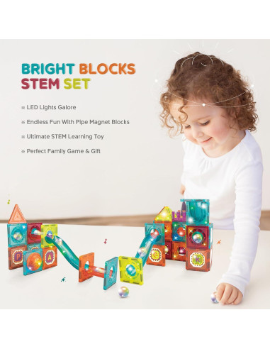 Contixo Juguetes de Construcción STEM - 65 Piezas Azulejos 3D