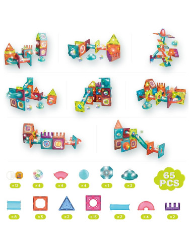 Contixo Juguetes de Construcción STEM - 65 Piezas Azulejos 3D