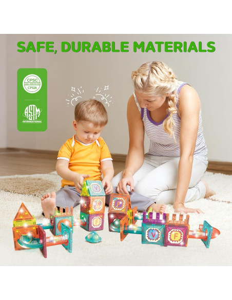 Contixo Juguetes de Construcción STEM - 65 Piezas Azulejos 3D