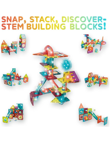 Contixo Juguetes de Construcción STEM - 65 Piezas Azulejos 3D