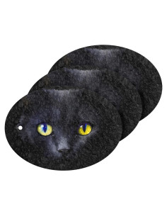 3 Esponjas de Fregar Gato Negro Jihqo 9x6.5 cm Antirayaduras