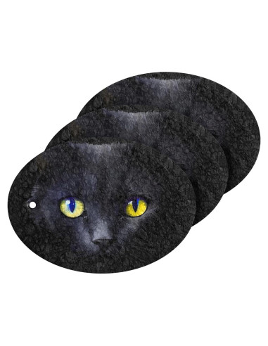3 Esponjas de Fregar Gato Negro Jihqo 9x6.5 cm Antirayaduras