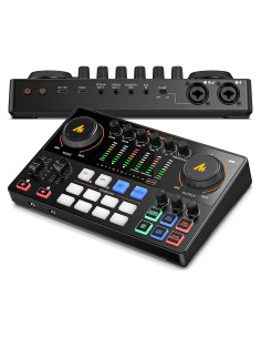 Mezclador de Audio Maono E2 Gen2 para Podcasting XLR Doble