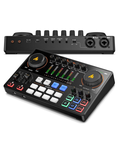 Mezclador de Audio Maono E2 Gen2 para Podcasting XLR Doble