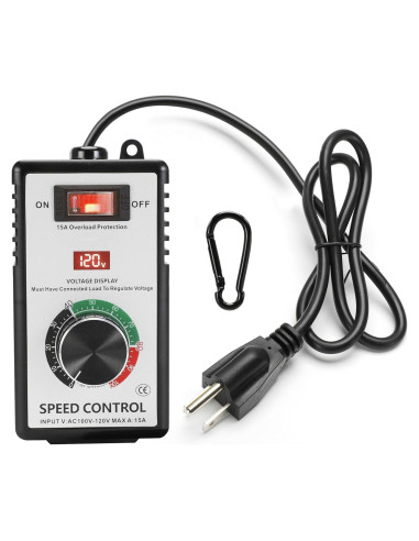 Controlador de Velocidad de Motor AC IGEYAPA 15A 120V con LED