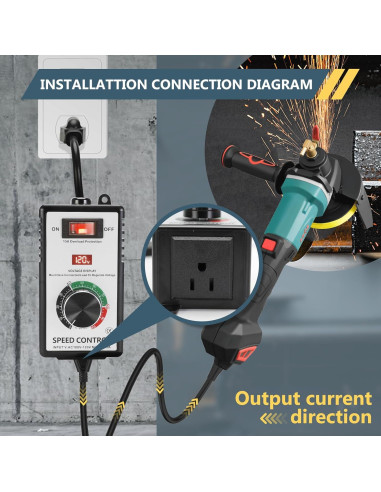 Controlador de Velocidad de Motor AC IGEYAPA 15A 120V con LED
