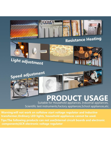 Controlador de Velocidad de Motor AC IGEYAPA 15A 120V con LED