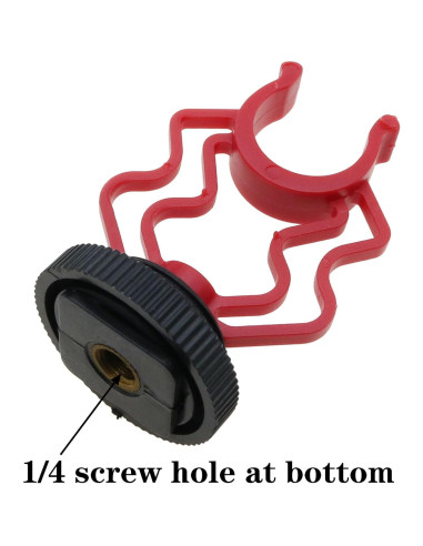 Soporte de micrófono de escopeta 2 PCS ABS Rojo STB-02