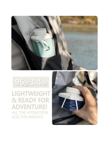 Botella de Agua Plegable 720ml BEAUTAIL Ligera y Reutilizable