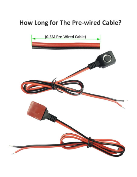 Interruptor Momentáneo CARSANBO 12V 24V con Cable 0.5M