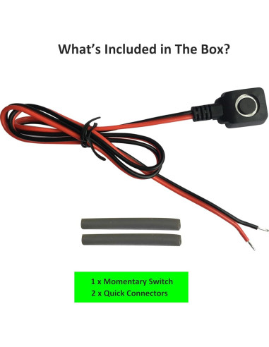 Interruptor Momentáneo CARSANBO 12V 24V con Cable 0.5M