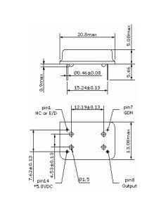 Oscilador de Cristal 12 MHz Dip14 3V-5V 2 Piezas Tongxiang 2