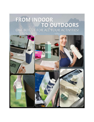 Botella de Agua Plegable 720ml BEAUTAIL Ligera y Reutilizable