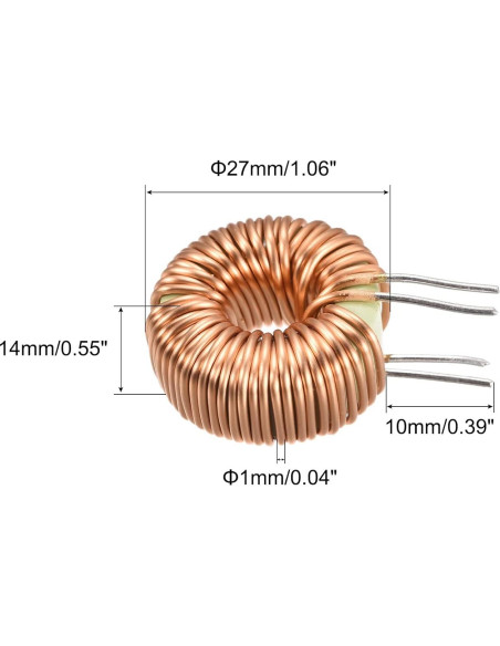 Bobina de Inductancia Toroidal MECCANIXITY 47uH 20A - Paquete de 5