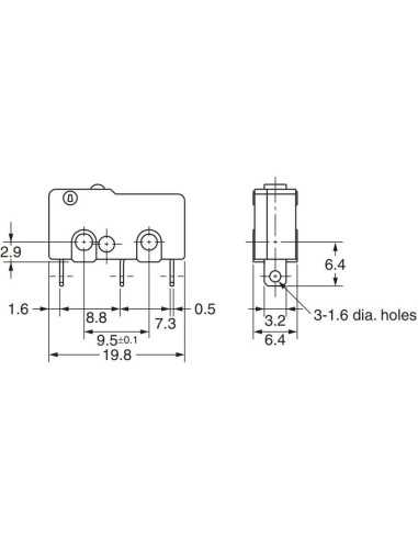 Interruptor Micro Omron SS-5 SPDT 5A 250V