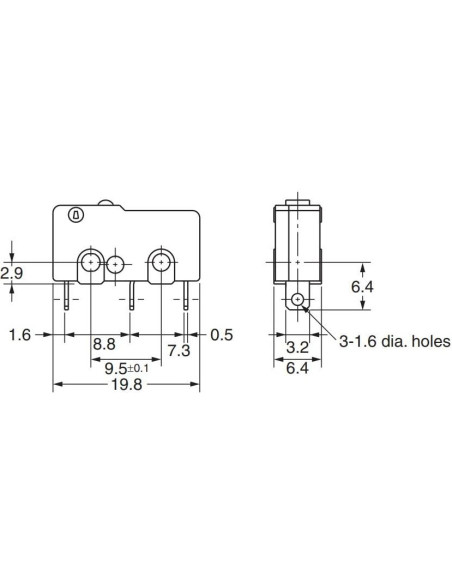 Interruptor Micro Omron SS-5 SPDT 5A 250V