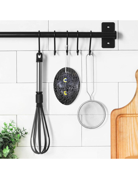 3 Esponjas de Fregar Gato Negro Jihqo 9x6.5 cm Antirayaduras