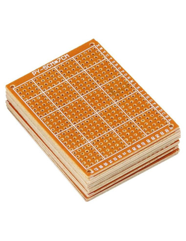 Kit de 10 Placas PCB Protoboard 50x70mm Ferwooh para DIY