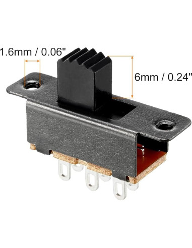 Interruptor deslizante 2P2T Rebower 6mm 10 Pcs para electrónica