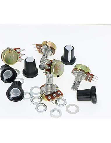 Kit de Potenciómetros Lineales Zovfam 105 Piezas 1K-100K Ohm