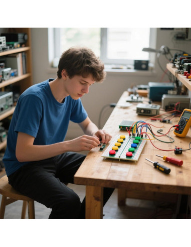 Kit de 50 Botones Táctiles WZNTPJS para Breadboard DIY