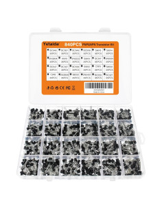 Kit de 840 Transistores TO-92 Yetaida - 24 Tipos NPN/PNP