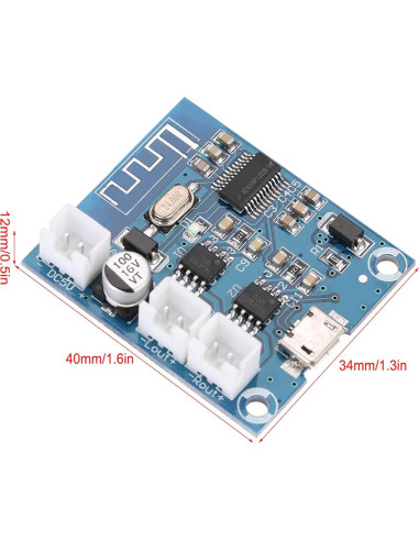 Mini Amplificador Bluetooth Odorkle 5V 10W Estéreo 2 Canales