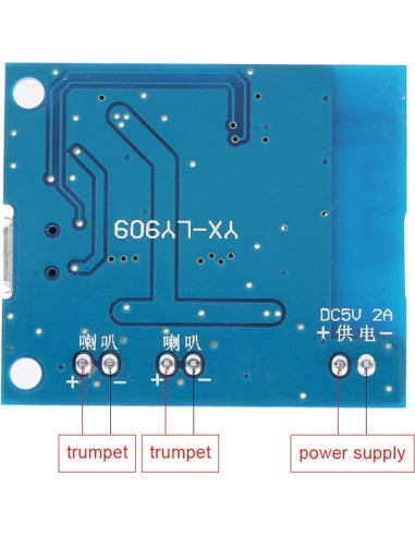 Mini Amplificador Bluetooth Odorkle 5V 10W Estéreo 2 Canales