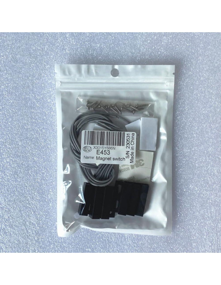 3 Juegos Interruptores Magnéticos Negro NO/NC 30cm para Alarma