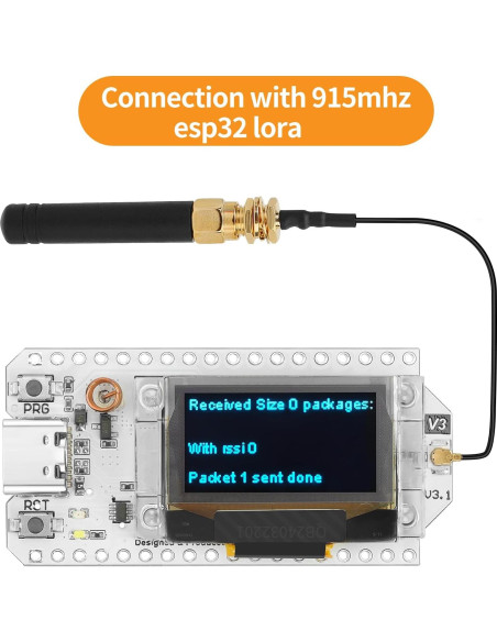6 Antenas LoRa 915MHz 2dBi U.FL a SMA Meshnology
