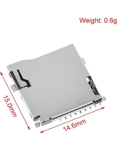 10 Adaptadores de Conector Socket TF Micro SD Push-Push