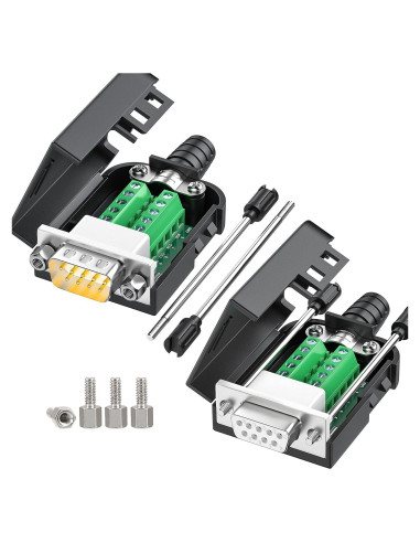 Adaptadores Seriales DB9 JUXIN Macho y Hembra Sin Soldadura