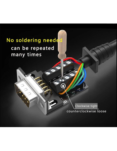 Adaptadores Seriales DB9 JUXIN Macho y Hembra Sin Soldadura