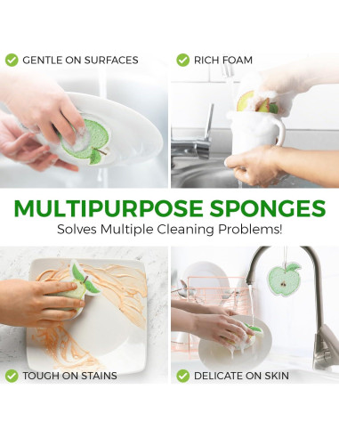 Esponjas Comprimidas Biodegradables AIRNEX - 12 Piezas Ecológicas